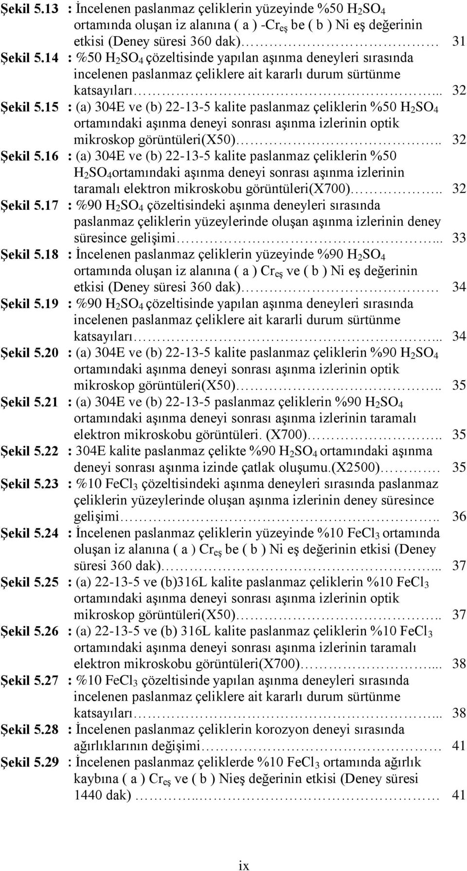 deneyleri sırasında incelenen paslanmaz çeliklere ait kararlı durum sürtünme katsayıları.