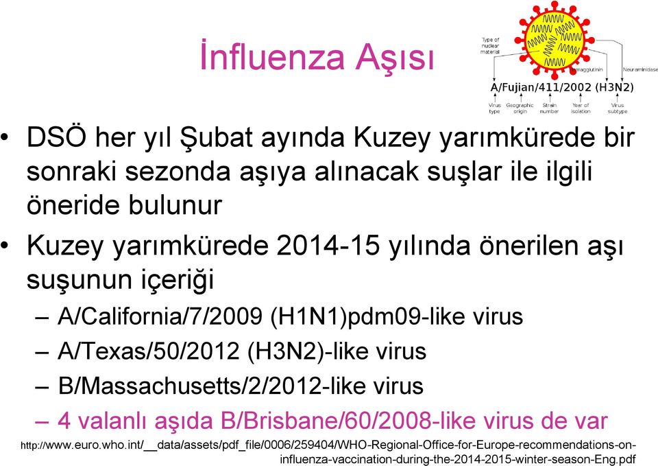 (H3N2)-like virus B/Massachusetts/2/2012-like virus 4 valanlı aşıda B/Brisbane/60/2008-like virus de var http://www.euro.who.