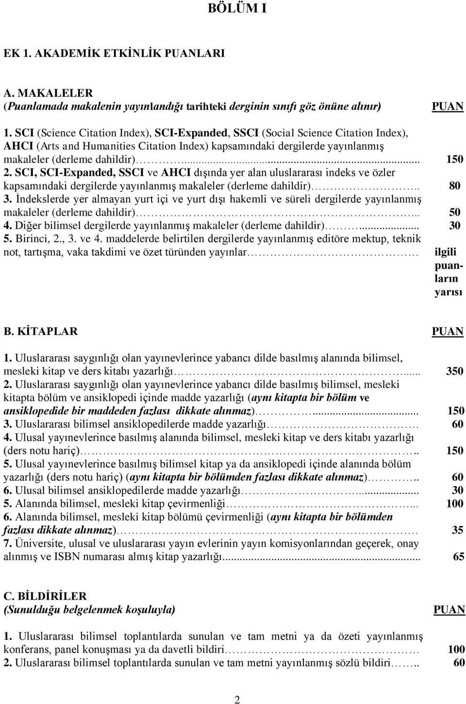 SCI, SCI-Expanded, SSCI ve AHCI dışında yer alan uluslararası indeks ve özler kapsamındaki dergilerde yayınlanmış makaleler (derleme dahildir).. 80 3.