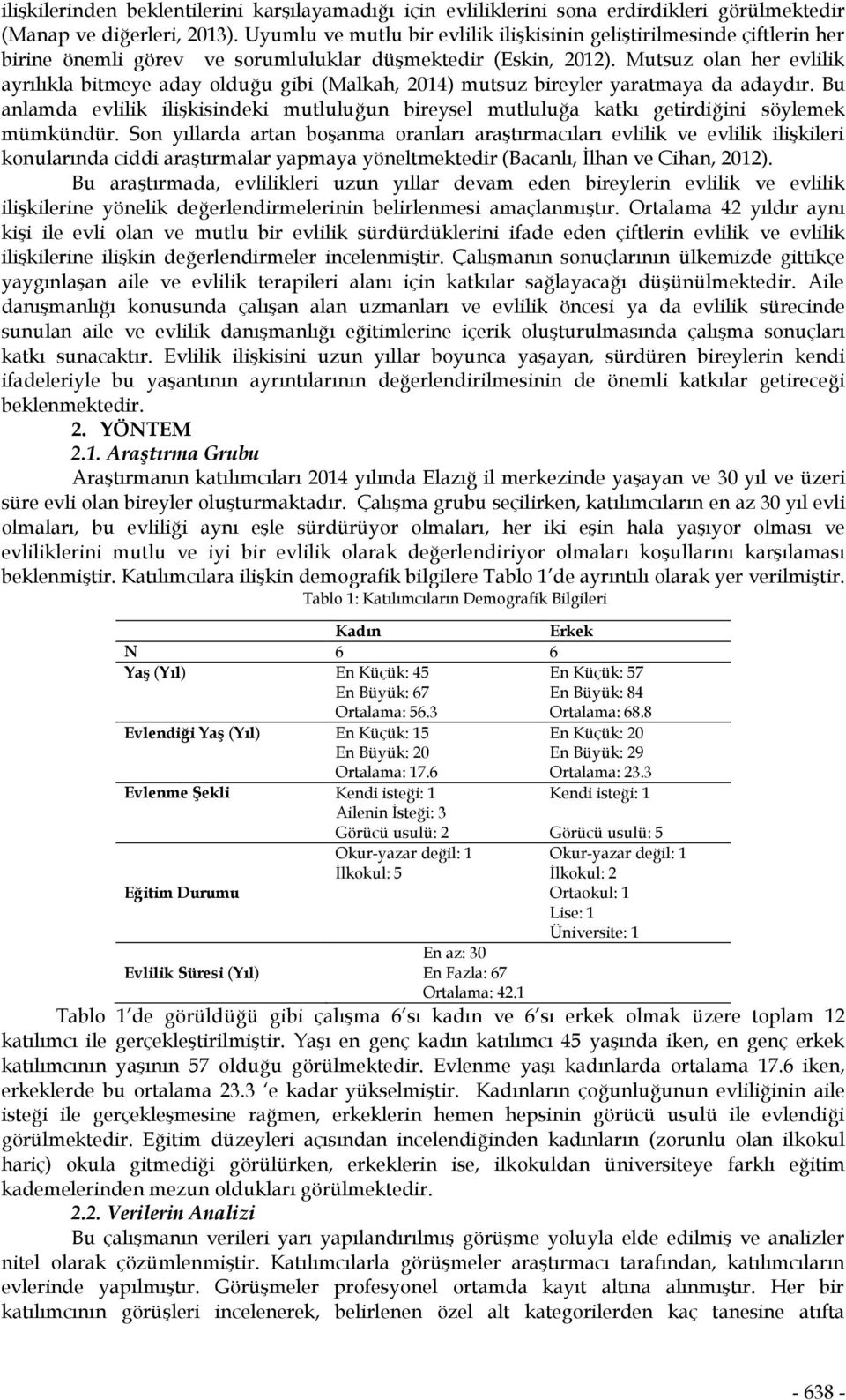 Mutsuz olan her evlilik ayrılıkla bitmeye aday olduğu gibi (Malkah, 2014) mutsuz bireyler yaratmaya da adaydır.