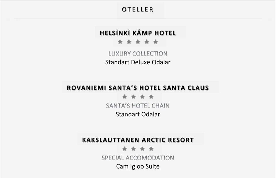 HOTEL SANTA CLAUS Standart Odalar