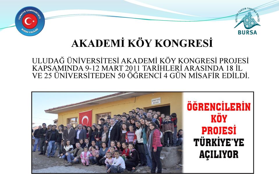 9-12 MART 2011 TARİHLERİ ARASINDA 18 İL VE