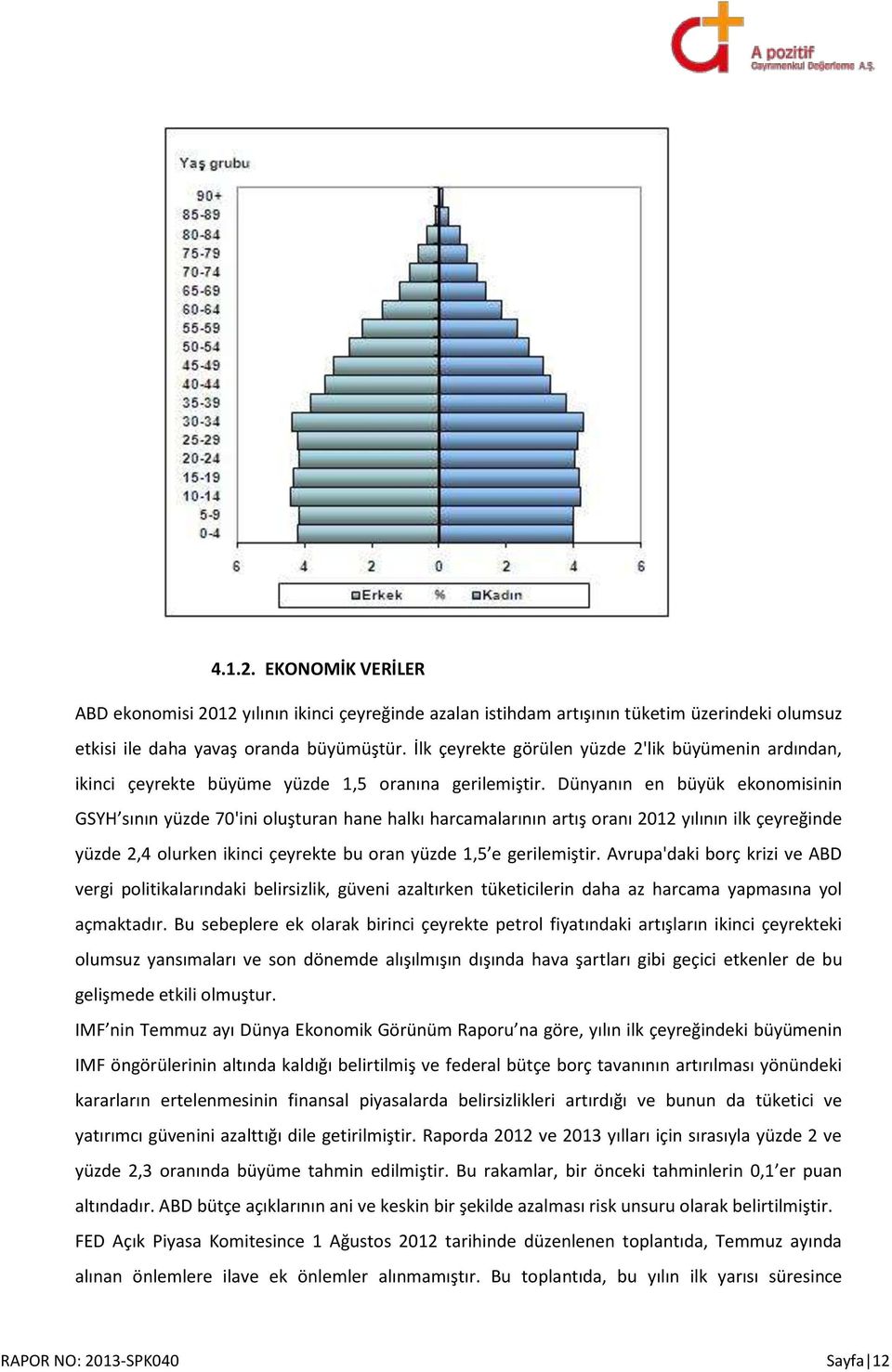 Dünyanın en büyük ekonomisinin GSYH sının yüzde 70'ini oluşturan hane halkı harcamalarının artış oranı 2012 yılının ilk çeyreğinde yüzde 2,4 olurken ikinci çeyrekte bu oran yüzde 1,5 e gerilemiştir.