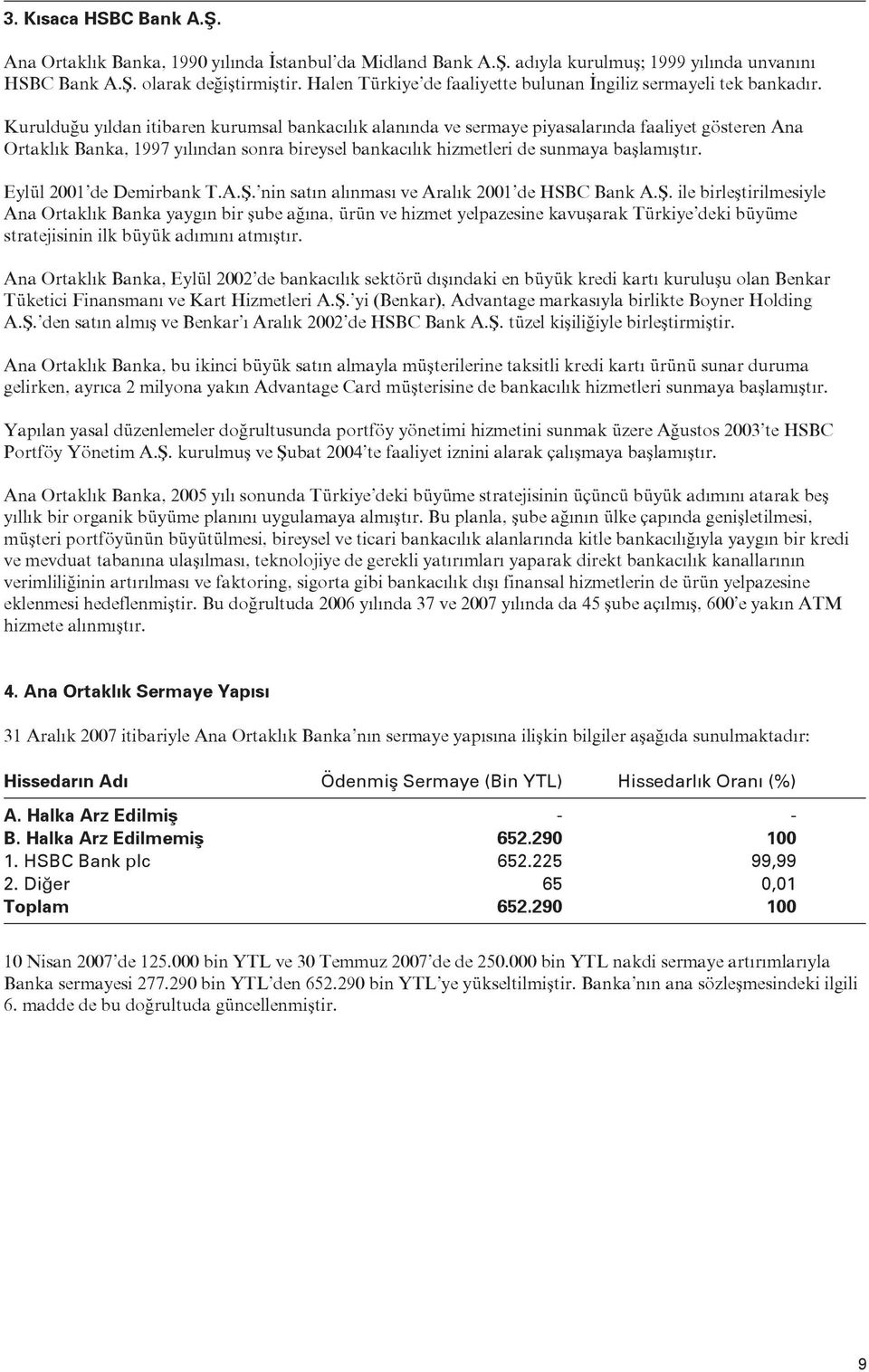 Kurulduğu yıldan itibaren kurumsal bankacılık alanında ve sermaye piyasalarında faaliyet gösteren Ana Ortaklık Banka, 1997 yılından sonra bireysel bankacılık hizmetleri de sunmaya başlamıştır.