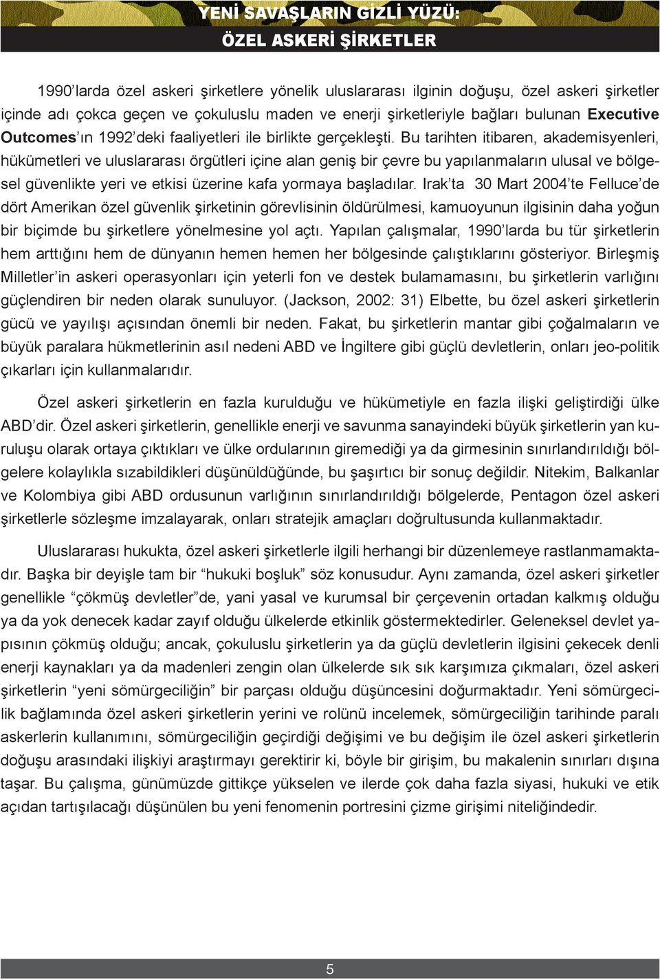 Bu tarihten itibaren, akademisyenleri, hükümetleri ve uluslararası örgütleri içine alan geniş bir çevre bu yapılanmaların ulusal ve bölgesel güvenlikte yeri ve etkisi üzerine kafa yormaya başladılar.