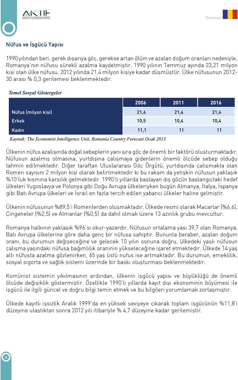 Ülkenin nüfus azalışında doğal sebeplerin yanı sıra göç de önemli bir faktörü oluşturmaktadır. Nüfusun azalmış olmasına, yurtdışına çalışmaya gidenlerin önemli ölçüde sebep olduğu tahmin edilmektedir.