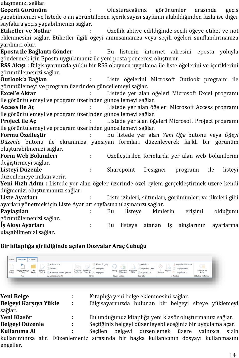 Etiketler ve Notlar : Özellik aktive edildiğinde seçili öğeye etiket ve not eklenmesini sağlar. Etiketler ilgili öğeyi anımsamanıza veya seçili öğeleri sınıflandırmanıza yardımcı olur.