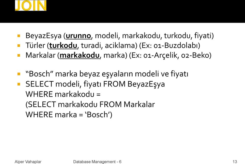 02-Beko) Bosch marka beyaz eşyaların modeli ve fiyatı SELECT modeli, fiyatı