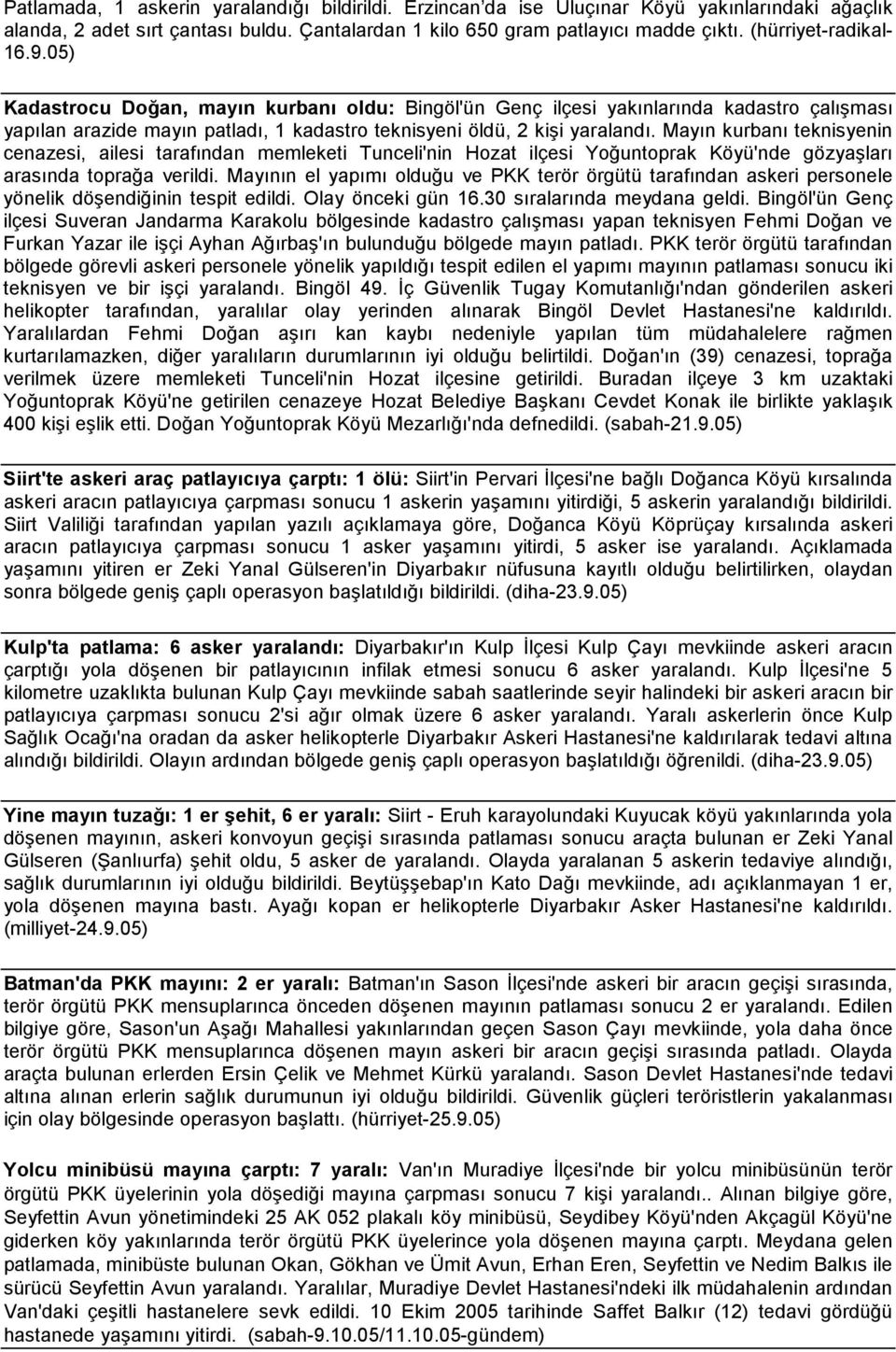 Mayın kurbanı teknisyenin cenazesi, ailesi tarafından memleketi Tunceli'nin Hozat ilçesi Yoğuntoprak Köyü'nde gözyaşları arasında toprağa verildi.