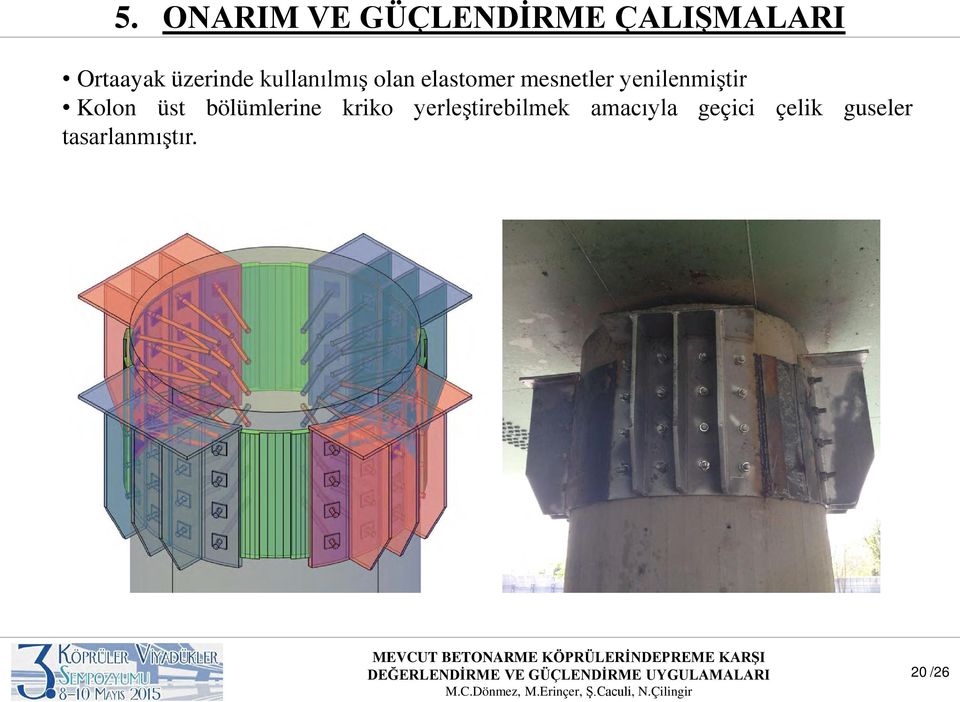 yenilenmiştir Kolon üst bölümlerine kriko