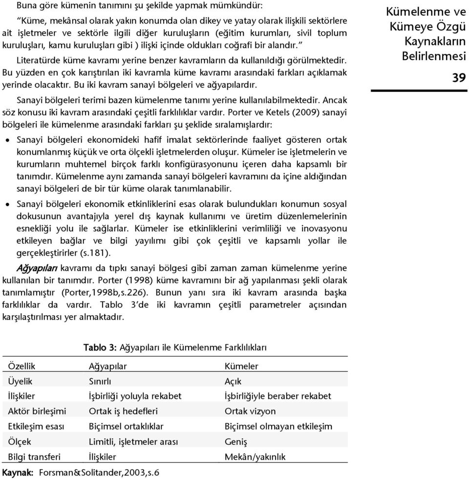 Bu yüzden en çok karıştırılan iki kavramla küme kavramı arasındaki farkları açıklamak yerinde olacaktır. Bu iki kavram sanayi bölgeleri ve ağyapılardır.