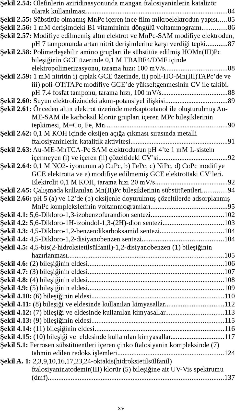 57: Modifiye edilmemiş altın elektrot ve MnPc-SAM modifiye elektrodun, ph 7 tamponunda artan nitrit derişimlerine karşı verdiği tepki...87 Şekil 2.