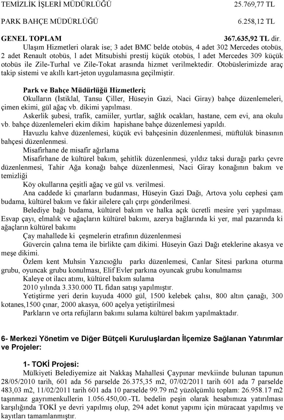 Zile-Tokat arasında hizmet verilmektedir. Otobüslerimizde araç takip sistemi ve akıllı kart-jeton uygulamasına geçilmiştir.