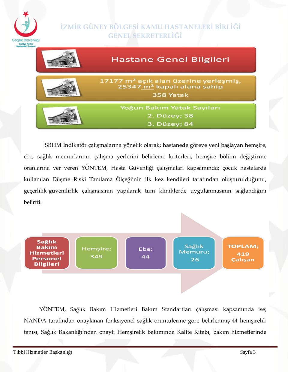 geçerlilik-güvenilirlik çalışmasının yapılarak tüm kliniklerde uygulanmasının sağlandığını belirtti.