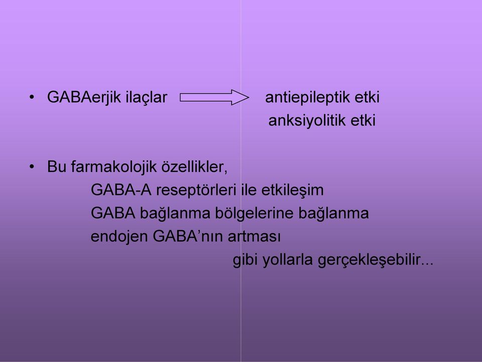 reseptörleri ile etkileşim GABA bağlanma bölgelerine