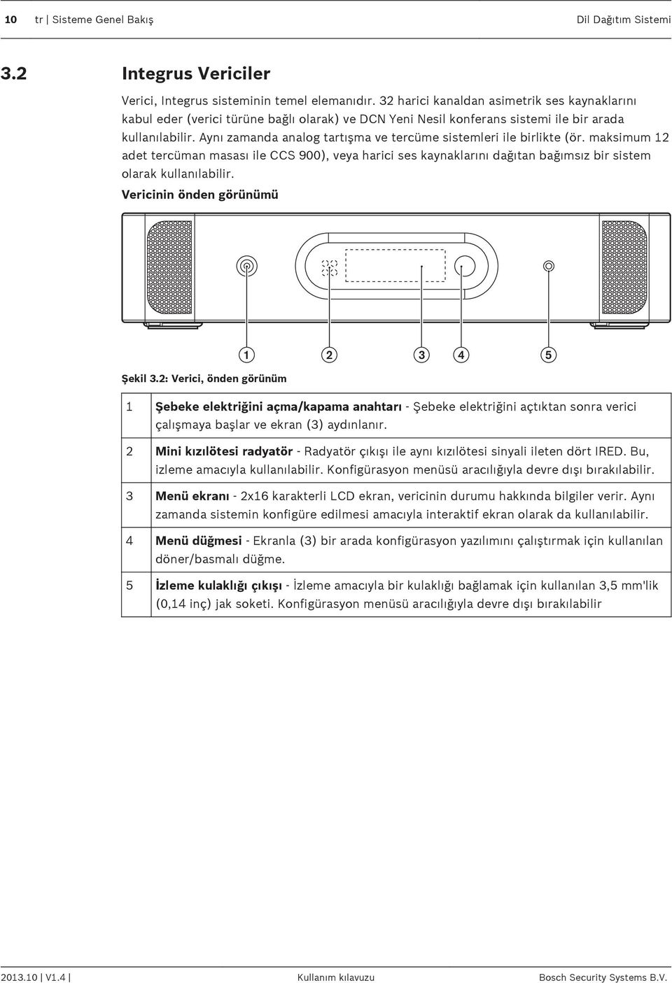 Aynı zamanda analog tartışma ve tercüme sistemleri ile birlikte (ör. maksimum 12 adet tercüman masası ile CCS 900), veya harici ses kaynaklarını dağıtan bağımsız bir sistem olarak kullanılabilir.