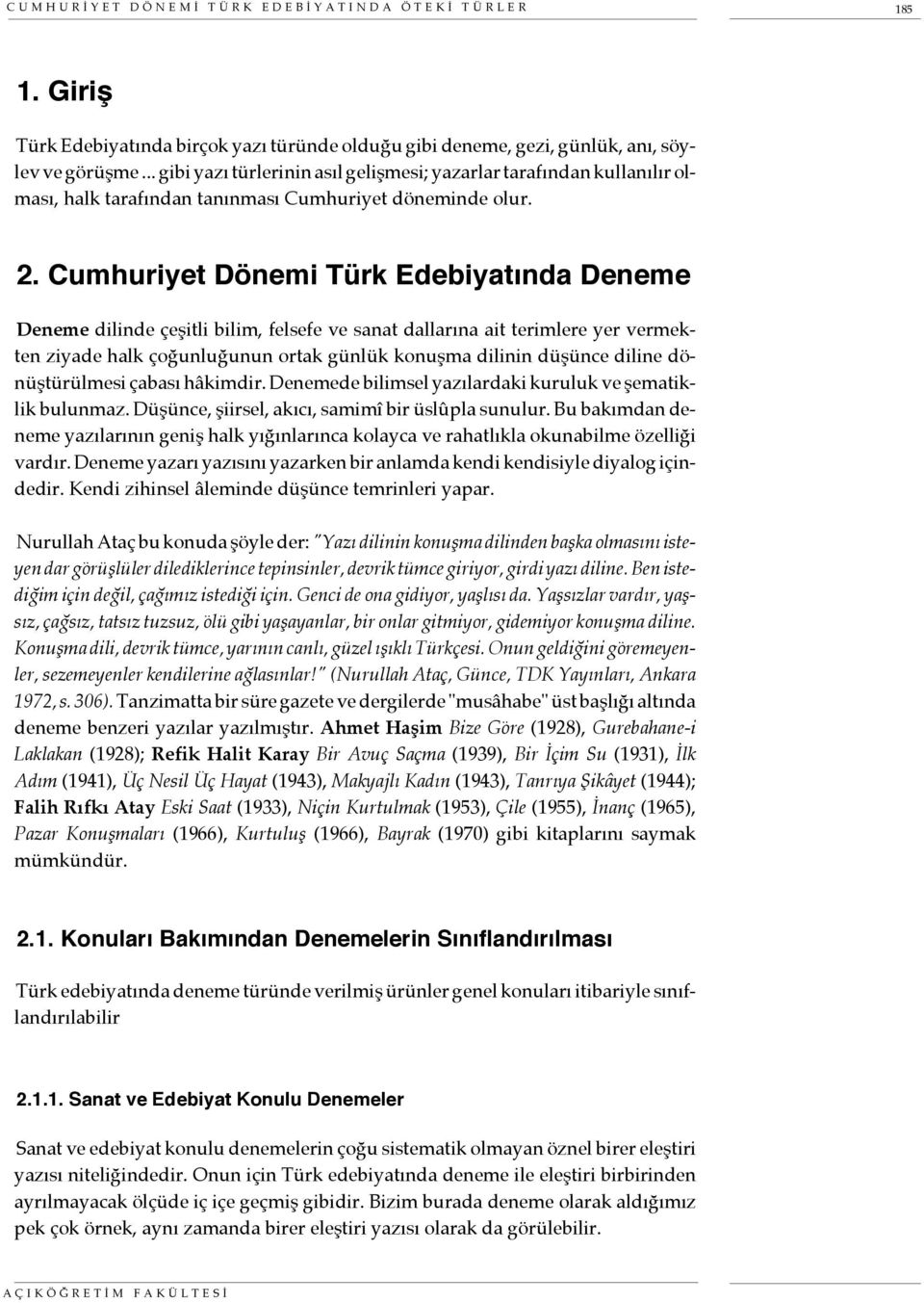 cumhuriyet donemi turk edebiyatinda oteki turler pdf free download