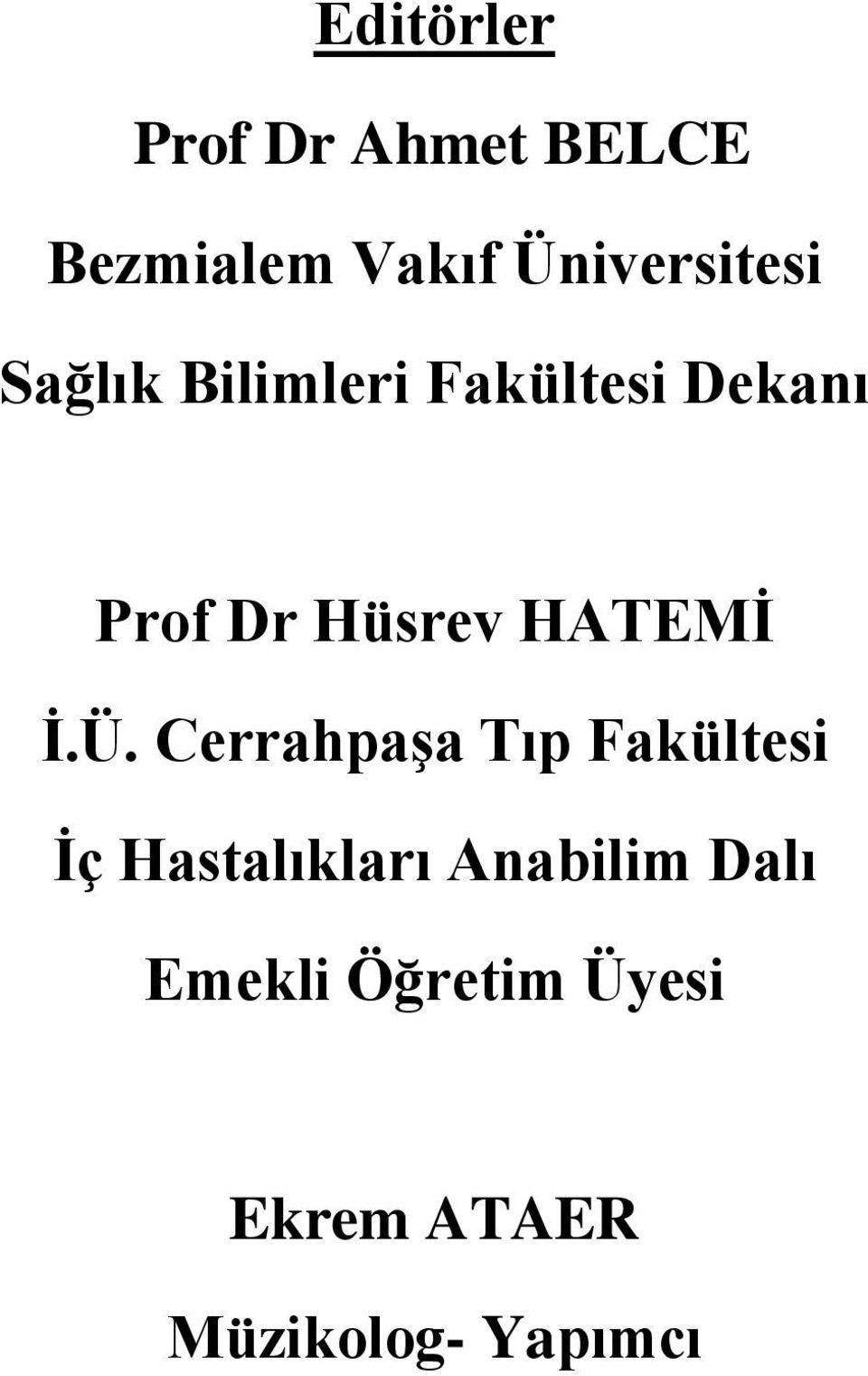 Hüsrev HATEMİ İ.Ü.