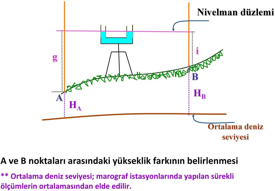 belirlenmesi ** Ortalama deniz seviyesi; marograf