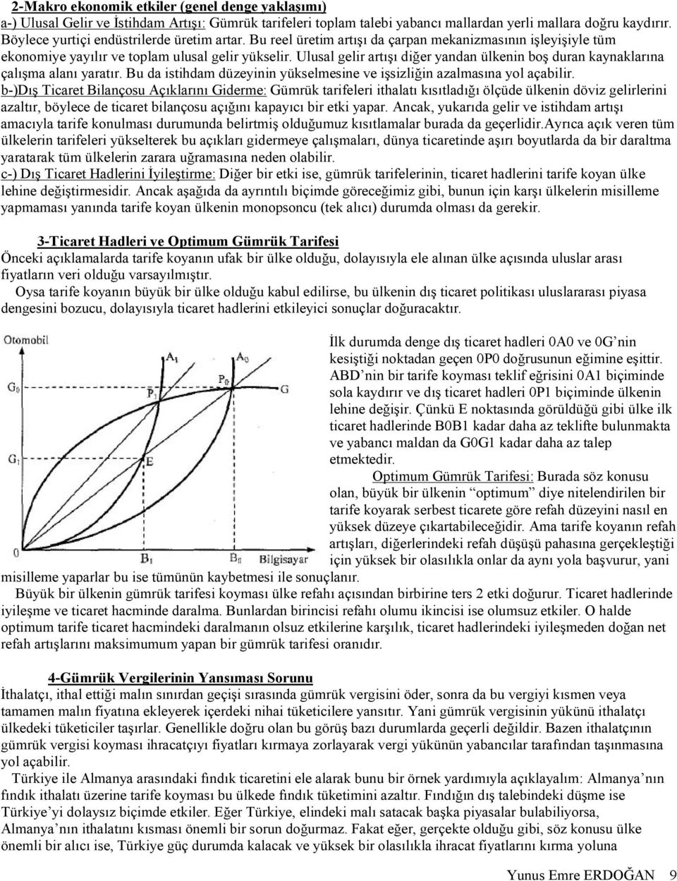 Ulusal gelir artışı diğer yandan ülkenin boş duran kaynaklarına çalışma alanı yaratır. Bu da istihdam düzeyinin yükselmesine ve işsizliğin azalmasına yol açabilir.