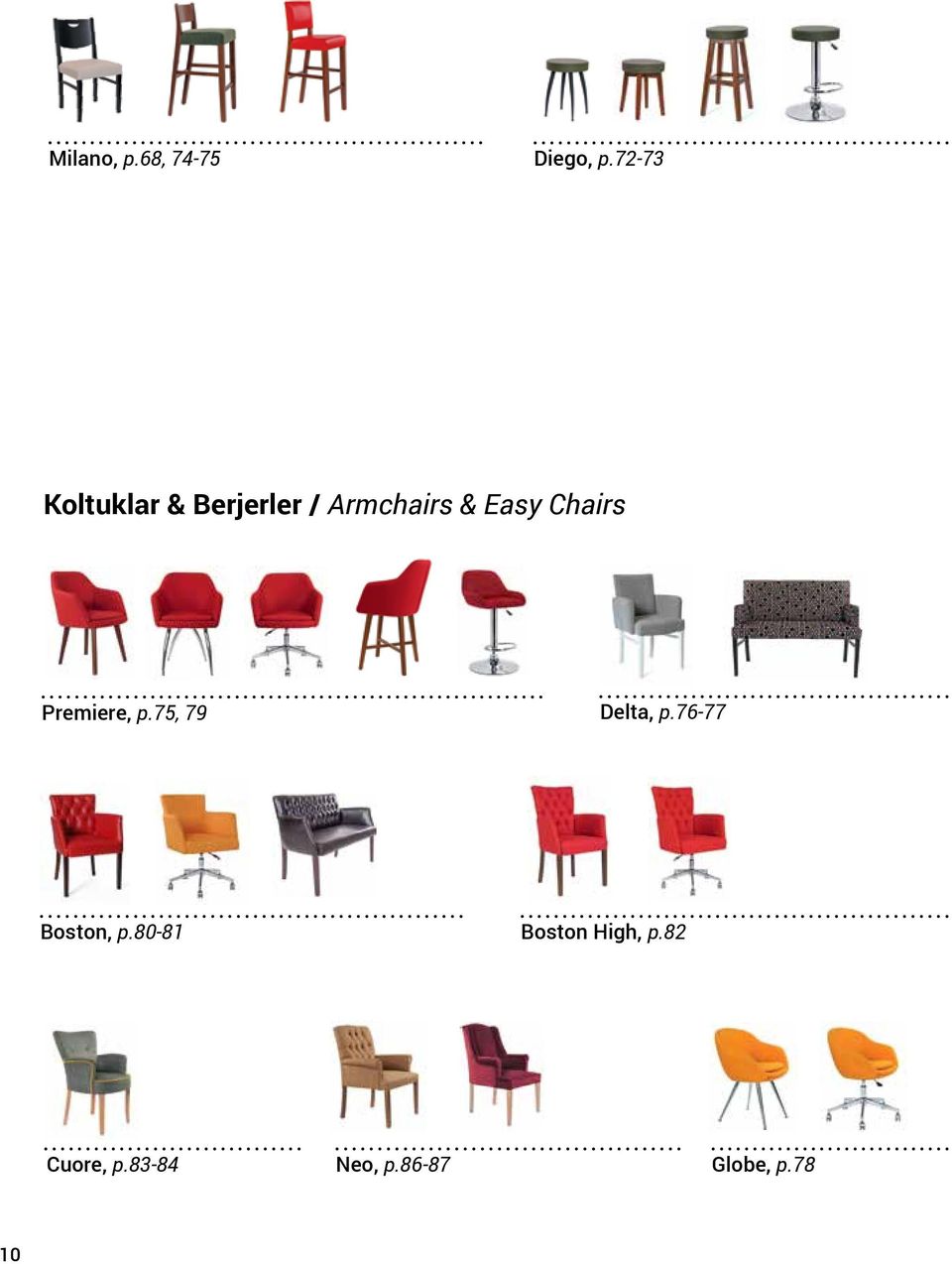 Chairs Premiere, p.75, 79 Delta, p.