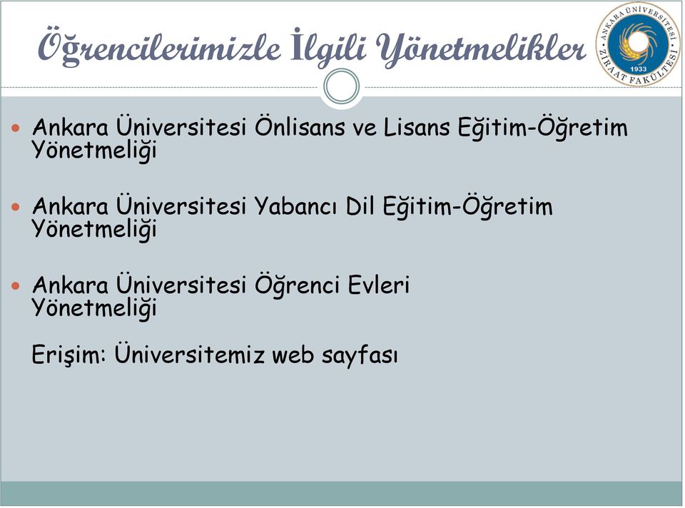 Üniversitesi Yabancı Dil Eğitim-Öğretim Yönetmeliği Ankara