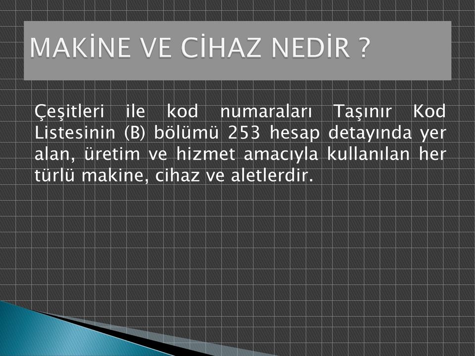 yer alan, üretim ve hizmet amacıyla