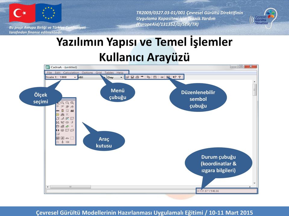 çubuğu Düzenlenebilir sembol çubuğu Araç