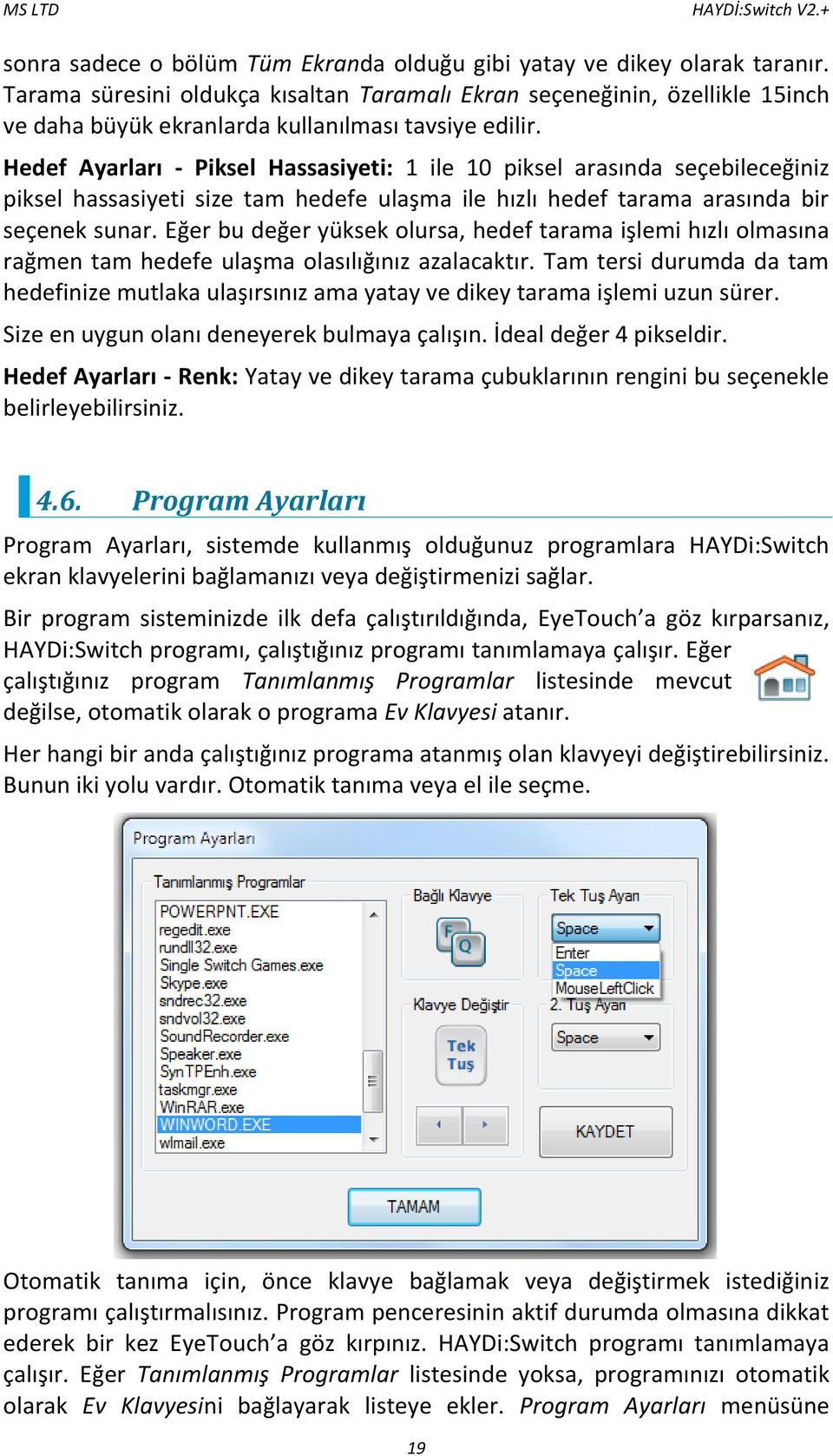 Hedef Ayarları - Piksel Hassasiyeti: 1 ile 10 piksel arasında seçebileceğiniz piksel hassasiyeti size tam hedefe ulaşma ile hızlı hedef tarama arasında bir seçenek sunar.