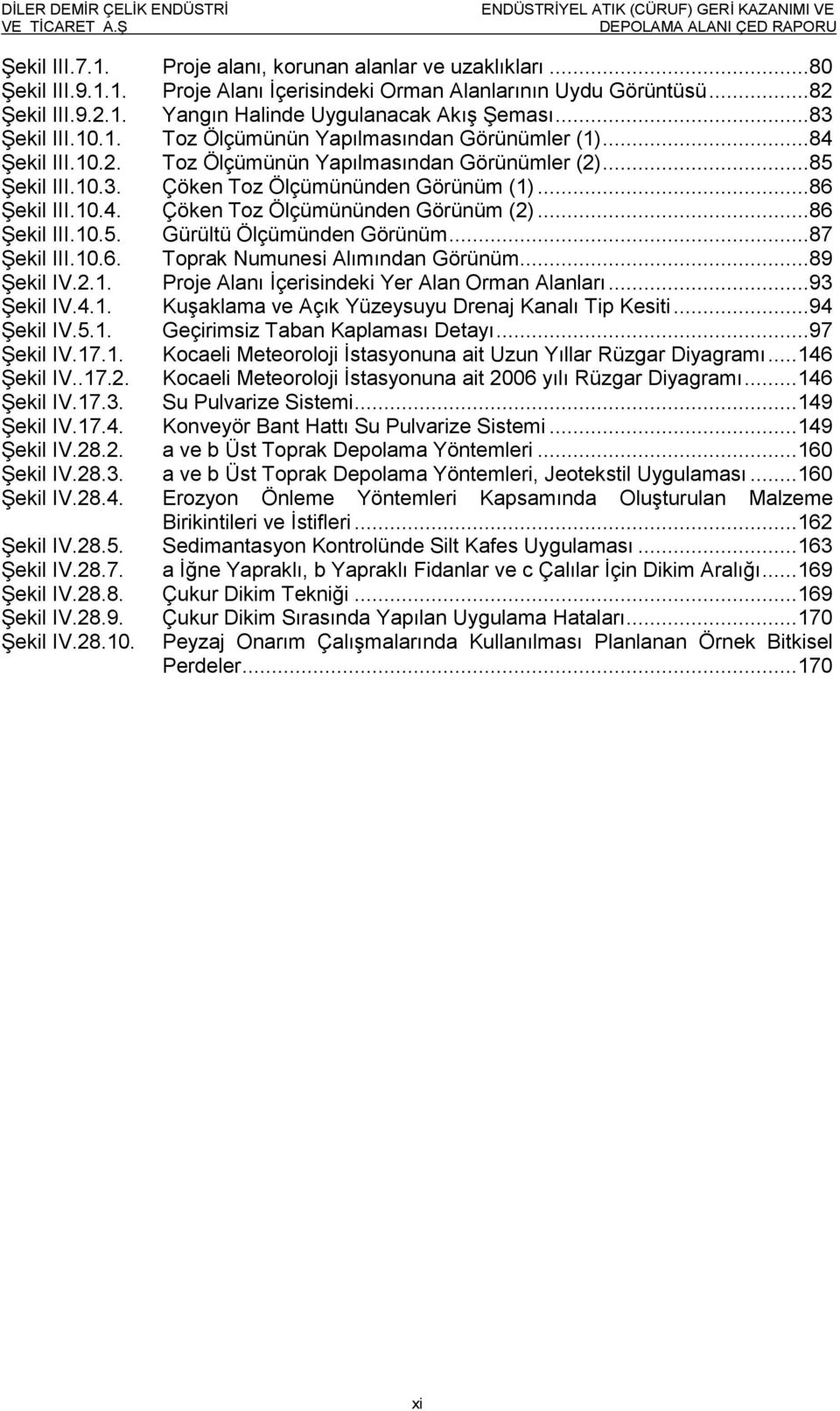 10.4. Çöken Toz Ölçümününden Görünüm (2)...86 ġekil III.10.5. Gürültü Ölçümünden Görünüm...87 ġekil III.10.6. Toprak Numunesi Alımından Görünüm...89 ġekil IV.2.1. Proje Alanı Ġçerisindeki Yer Alan Orman Alanları.