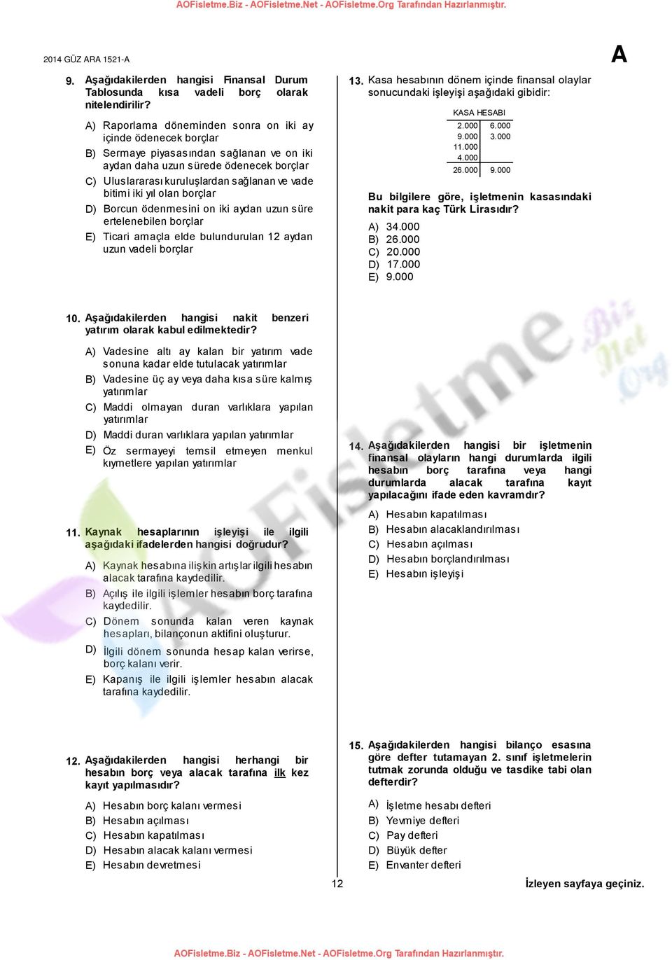 aydan daha uzun sürede ödenecek borçlar Uluslararası kuruluşlardan sağlanan ve vade bitimi iki yıl olan borçlar Borcun ödenmesini on iki aydan uzun süre ertelenebilen borçlar Ticari amaçla elde