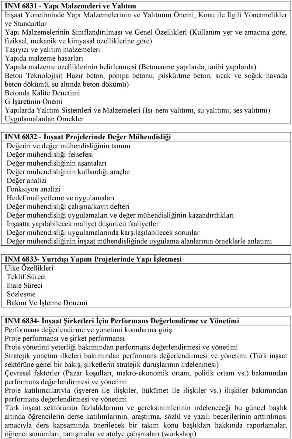 (Betonarme yapılarda, tarihi yapılarda) Beton Teknolojisi( Hazır beton, pompa betonu, püskürtme beton, sıcak ve soğuk havada beton dökümü, su altında beton dökümü) Betonda Kalite Denetimi G