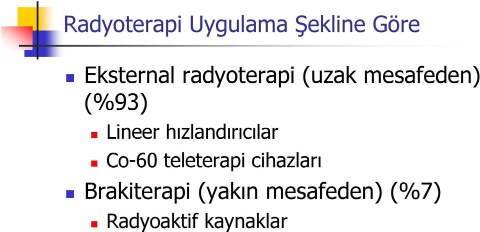 hızlandırıcılar Co-60 teleterapi cihazları