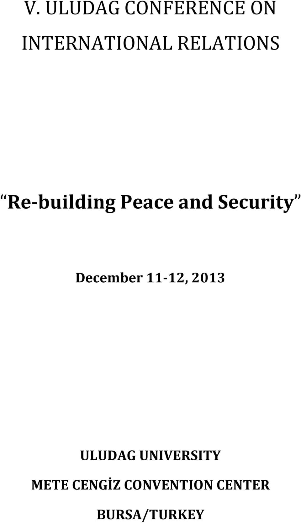 Security December 11-12, 2013 ULUDAG