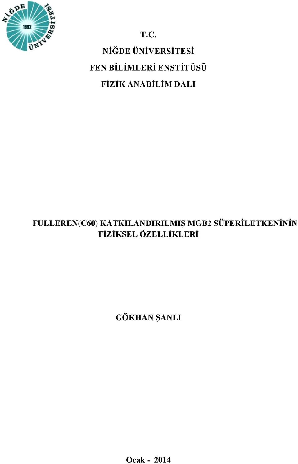 FULLEREN(C60) KATKILANDIRILMIŞ MGB2