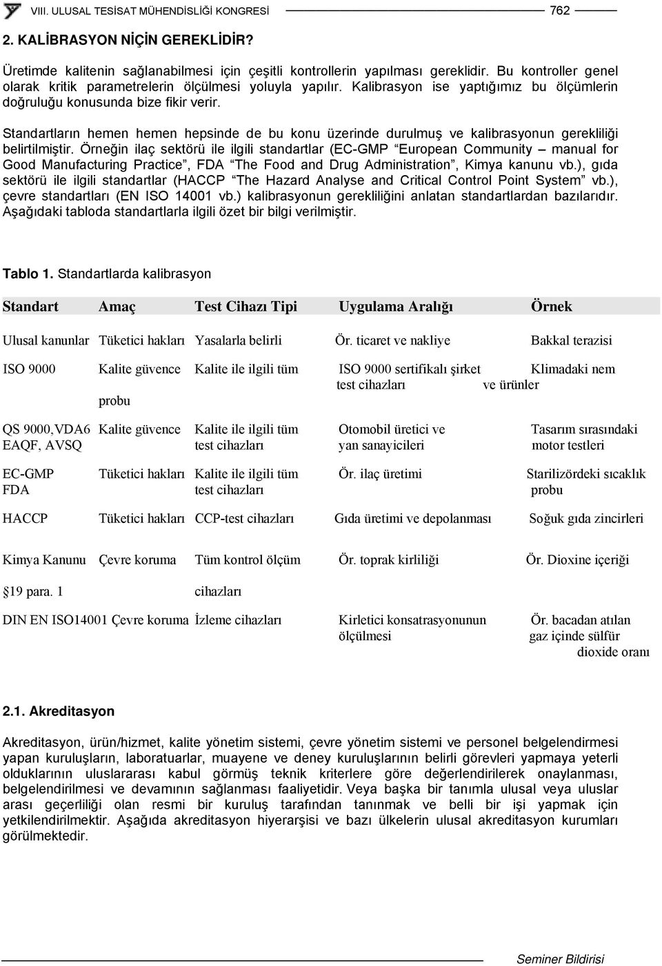 Örneğin ilaç sektörü ile ilgili standartlar (EC-GMP European Community manual for Good Manufacturing Practice, FDA The Food and Drug Administration, Kimya kanunu vb.