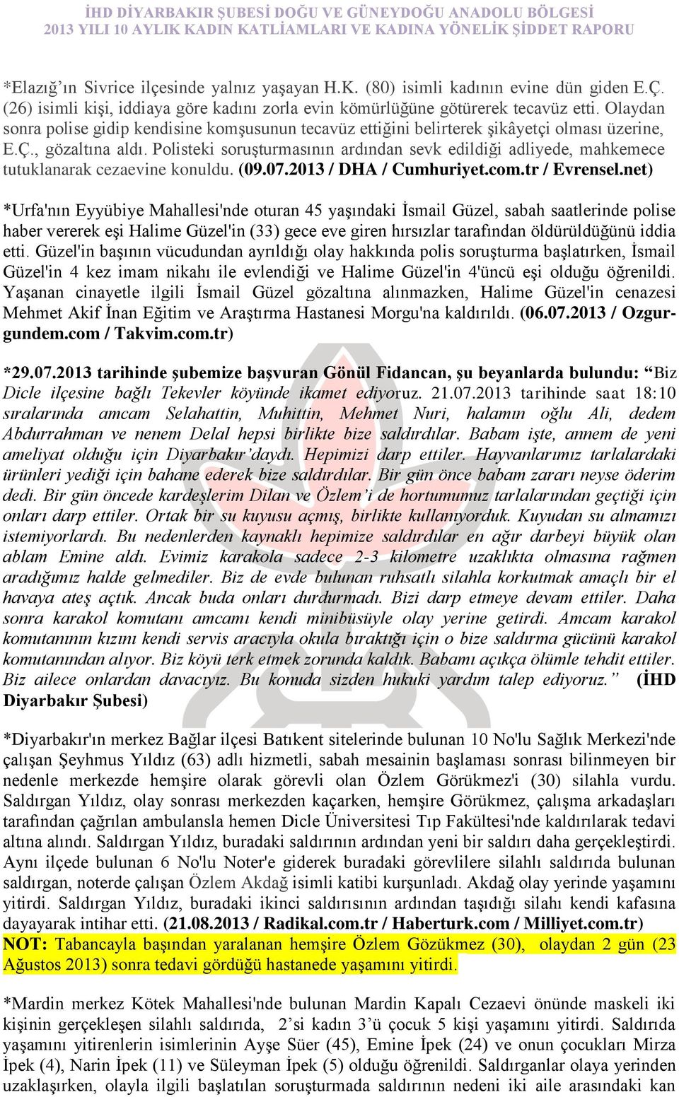 Polisteki soruģturmasının ardından sevk edildiği adliyede, mahkemece tutuklanarak cezaevine konuldu. (09.07.2013 / DHA / Cumhuriyet.com.tr / Evrensel.