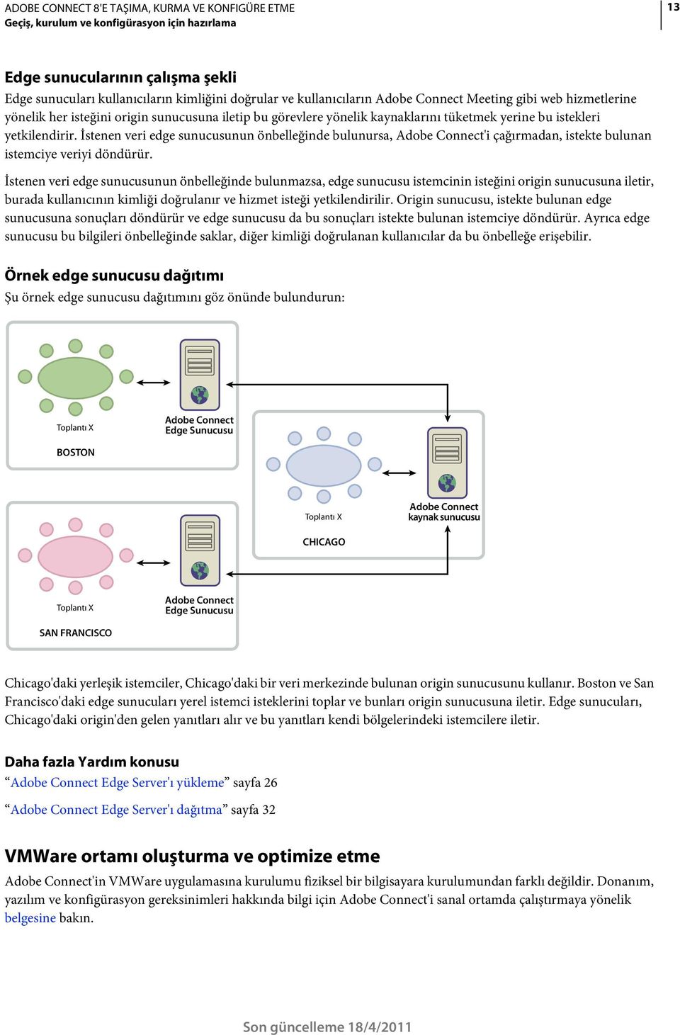 İstenen veri edge sunucusunun önbelleğinde bulunursa, Adobe Connect'i çağırmadan, istekte bulunan istemciye veriyi döndürür.