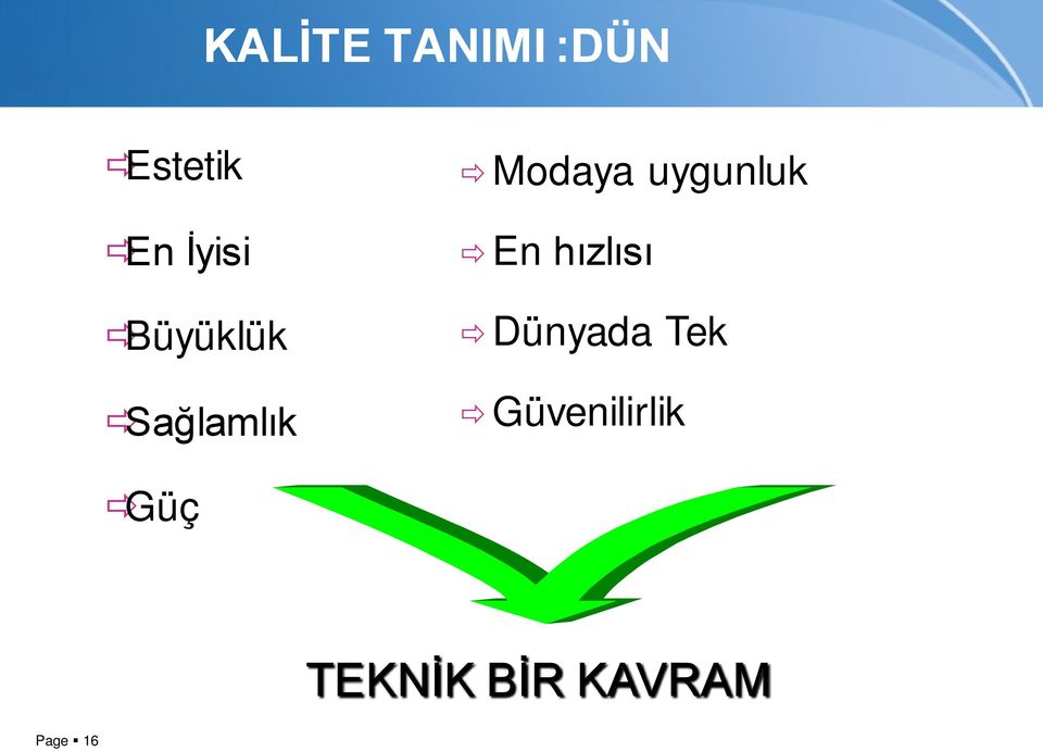 Büyüklük Sağlamlık Dünyada Tek