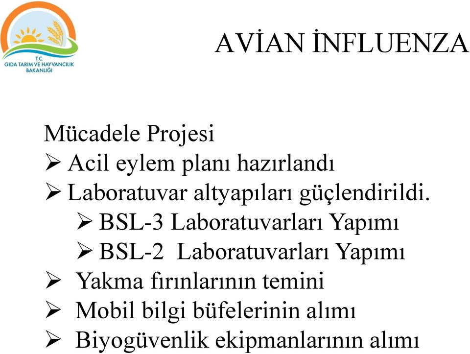 BSL-3 Laboratuvarları Yapımı BSL-2 Laboratuvarları Yapımı