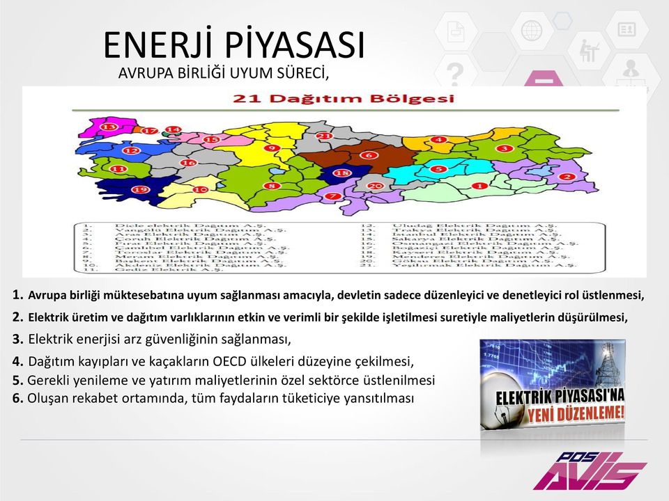 Elektrik üretim ve dağıtım varlıklarının etkin ve verimli bir şekilde işletilmesi suretiyle maliyetlerin düşürülmesi, 3.