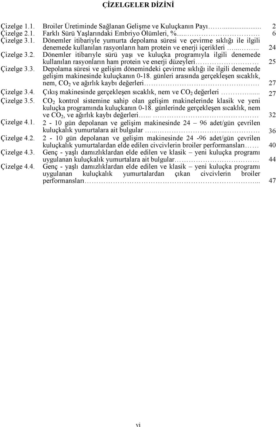 Çizelge 3.2. Dönemler itibarıyle sürü yaşı ve kuluçka programıyla ilgili denemede Çizelge 3.3. kullanılan rasyonların ham protein ve enerji düzeyleri Depolama süresi ve gelişim dönemindeki çevirme sıklığı ile ilgili denemede 25 gelişim makinesinde kuluçkanın 0-18.