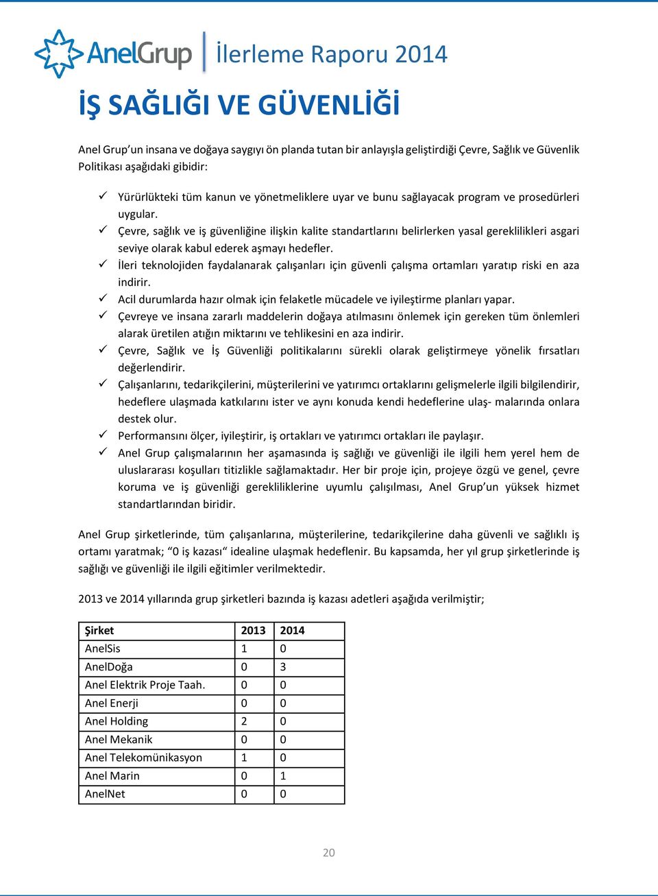 Çevre, sağlık ve iş güvenliğine ilişkin kalite standartlarını belirlerken yasal gereklilikleri asgari seviye olarak kabul ederek aşmayı hedefler.