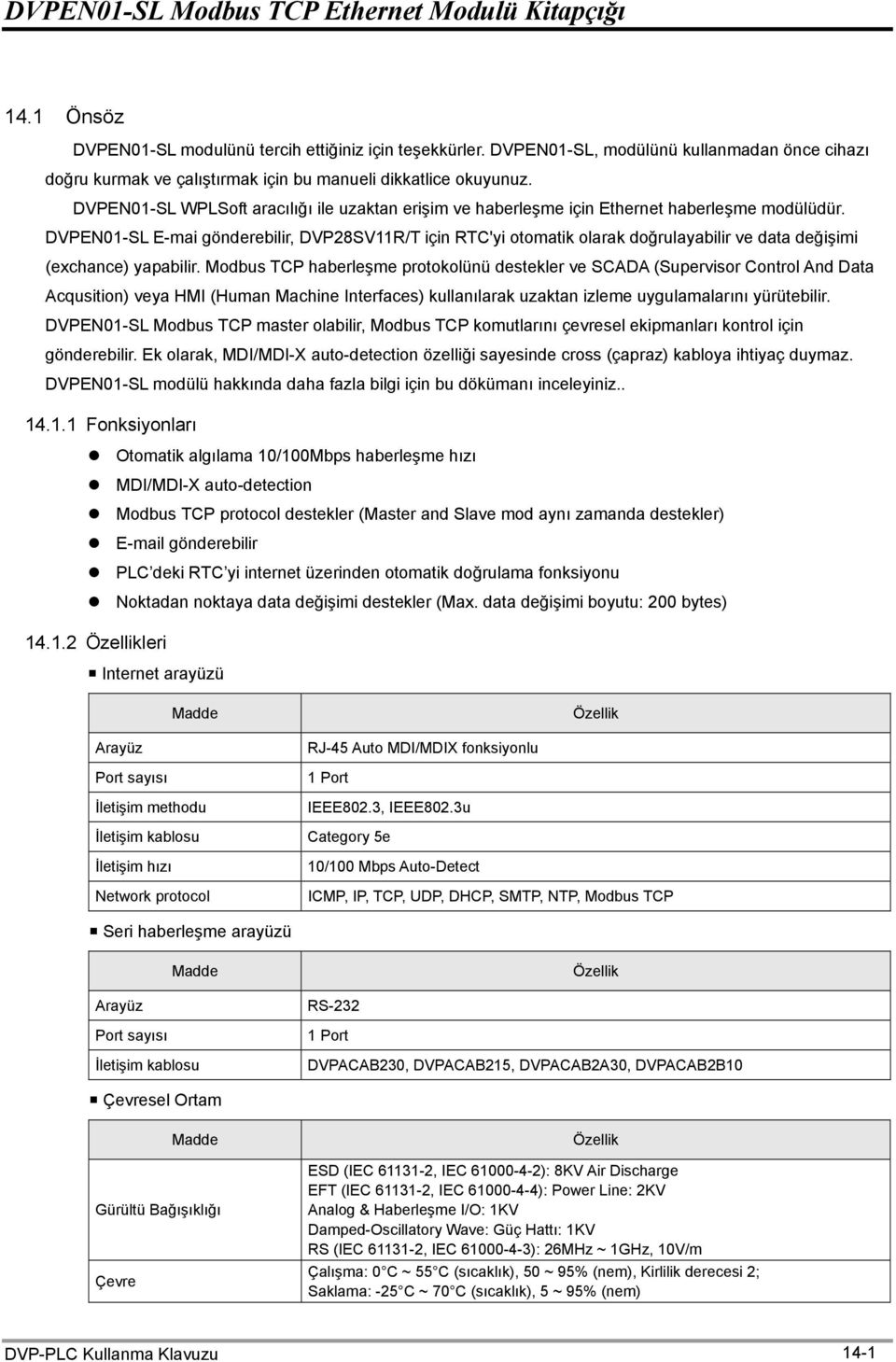 DVPEN01-SL E-mai gönderebilir, DVP28SV11R/T için RTC'yi otomatik olarak doğrulayabilir ve data değişimi (exchance) yapabilir.