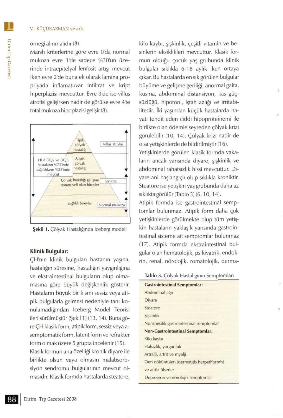 hiperplazisi mevcuttur. Evre 3'de ise villus atrofisi gelişirken nadir de görülse evre 4'te total mukoza hipoplazisi gelişir (8).