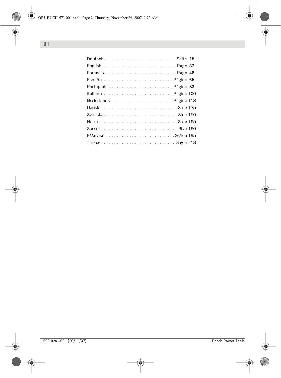 ....................... Pagina 118 Dansk.............................. Side 135 Svenska............................. Sida 150 Norsk............................... Side 165 Suomi.