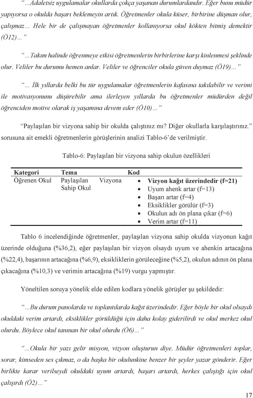 karşı kinlenmesi şeklinde olur. Veliler bu durumu hemen anlar.