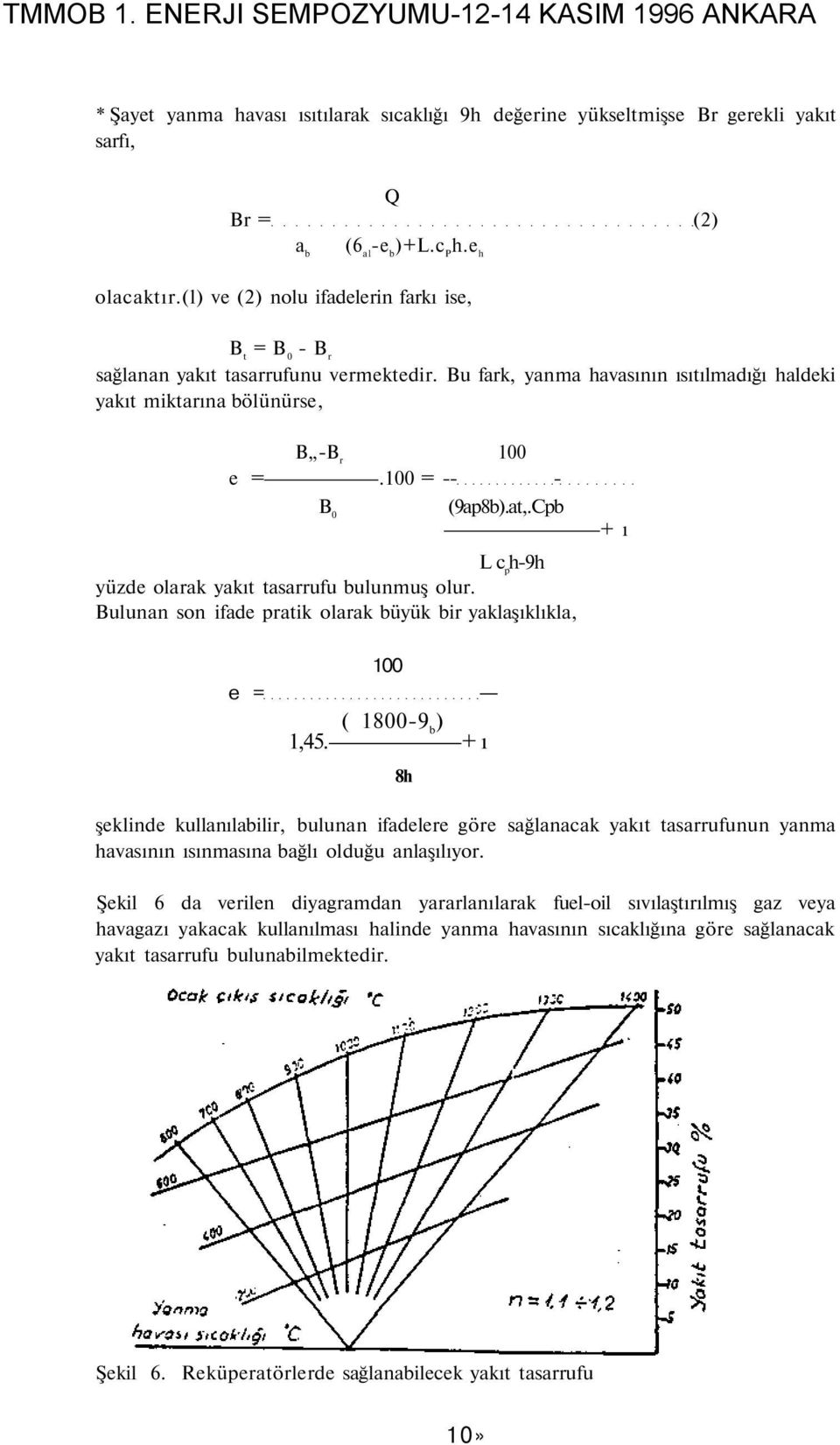 100 = -- - B 0 (9ap8b).at,.Cpb L c p h-9h yüzde olarak yakıt tasarrufu bulunmuş olur. Bulunan son ifade pratik olarak büyük bir yaklaşıklıkla, + ı 100 e = ( 1800-9 b ) 1,45.