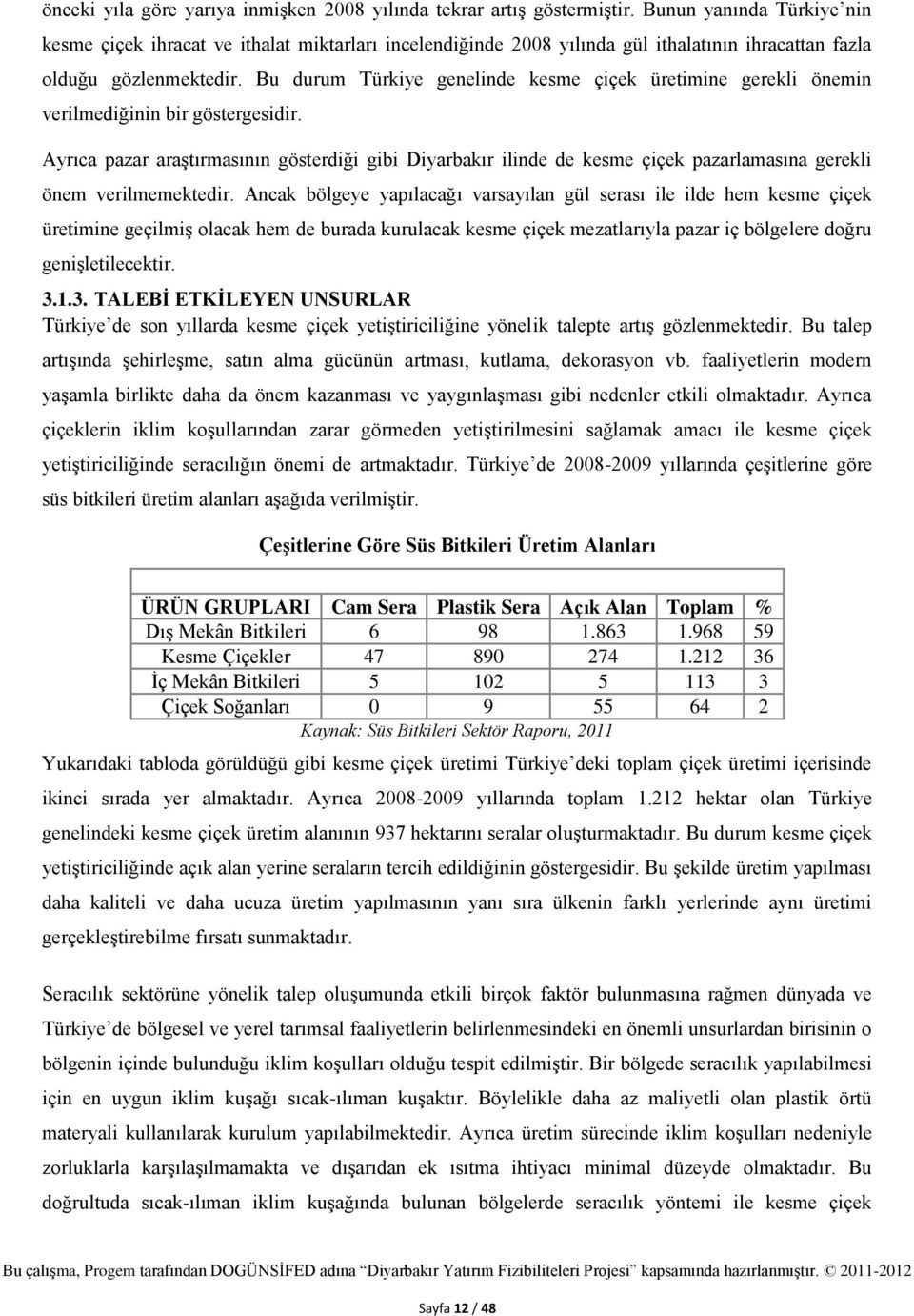 Bu durum Türkiye genelinde kesme çiçek üretimine gerekli önemin verilmediğinin bir göstergesidir.