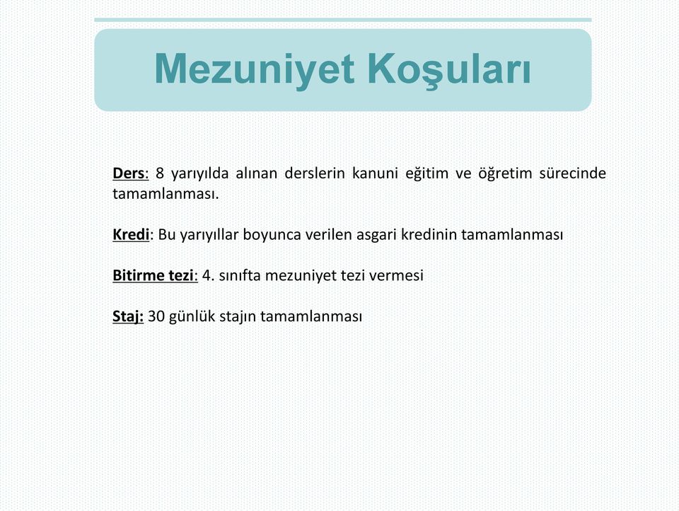 Kredi: Bu yarıyıllar boyunca verilen asgari kredinin